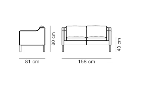 2 personers sofa - Børge Mogensen - Model 2212 - Image 5