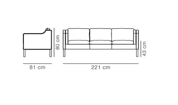 3 personers sofa - Børge Mogensen - Model 2213 - Image 11