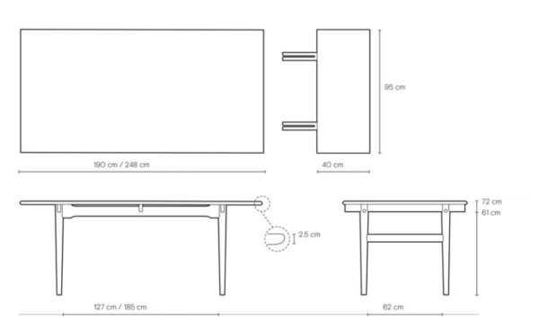 Spisebord - Wegner - Model CH327 - Image 10