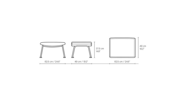 Skammel til Wing Chair & Oculus Chair - Wegner - Model CH468 - Image 10