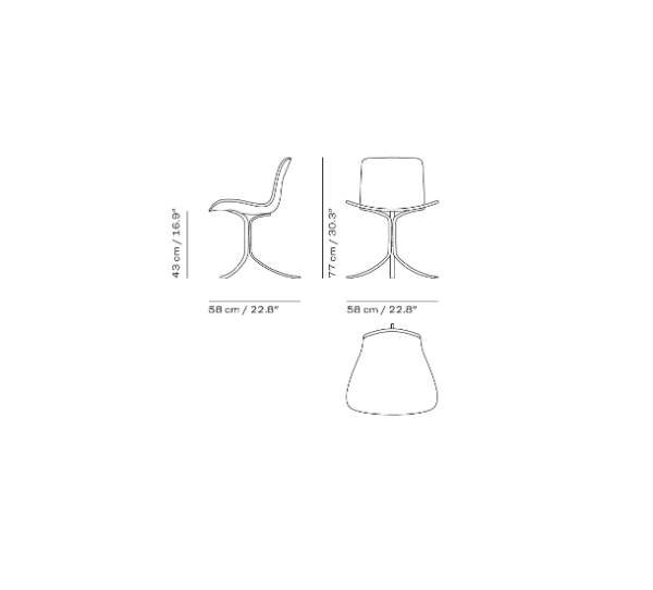 Spisebordsstol - Poul Kjærholm - Model PK9™ - Image 15